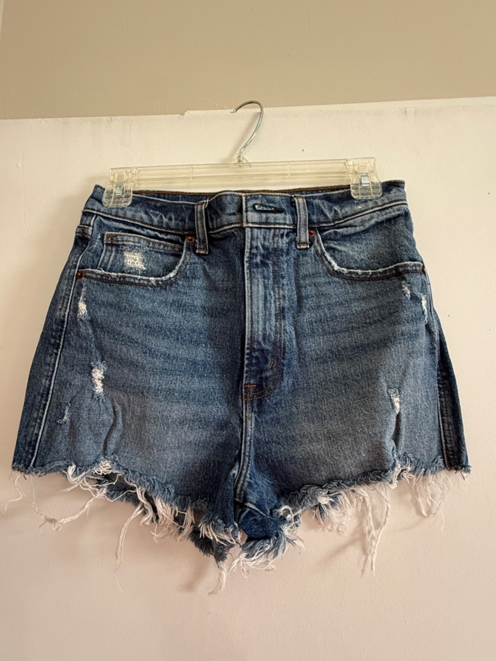 Abercrombie & Fitch Ultra High Rise Mom Denim Cutoff Short